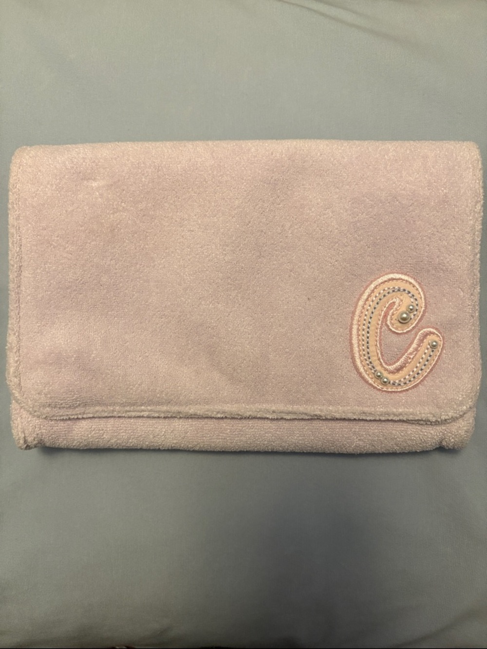 Stoney Clover Terry Cloth Clutch with 'C' patch
